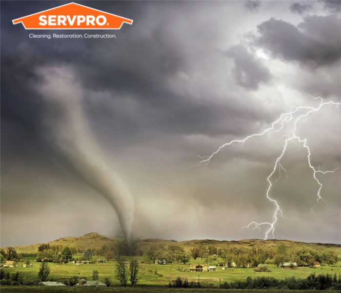 Tornado storm with SERVPRO logo